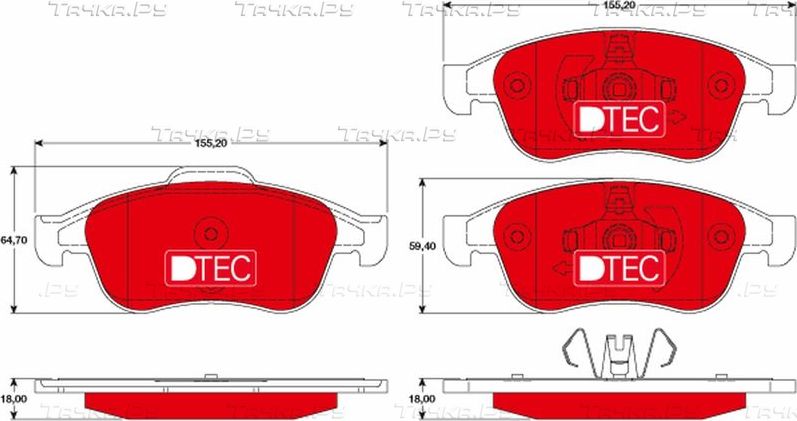 Тормозные колодки TRW DTEC COTEC. Артикул GDB1789DTE