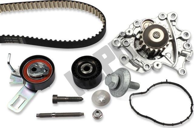 Помпа (водяной насос) с комплектом ремня ГРМ Hepu. Артикул PK19010