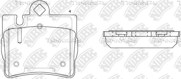 Тормозные колодки NiBK. Артикул PN0200W