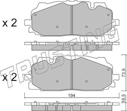 Тормозные колодки Trusting. Артикул 1128.0