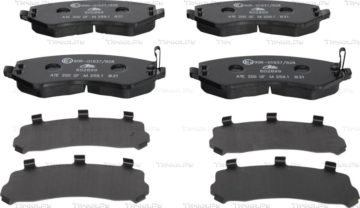 Тормозные колодки ATE передние для Jeep Cherokee III (KJ) 2001-2008. Артикул 13.0460-2899.2