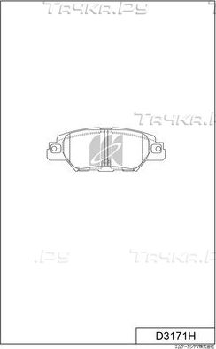 Тормозные колодки MK Kashiyama. Артикул D3171H