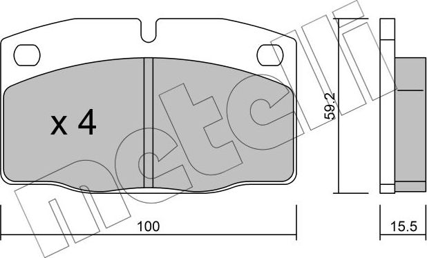 Тормозные колодки Metelli. Артикул 22-0044-0