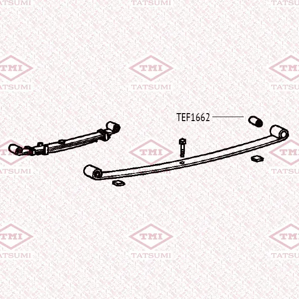 Сайлентблок TOYOTA HILUX 89- рессоры (Tatsumi). Артикул TEF1662