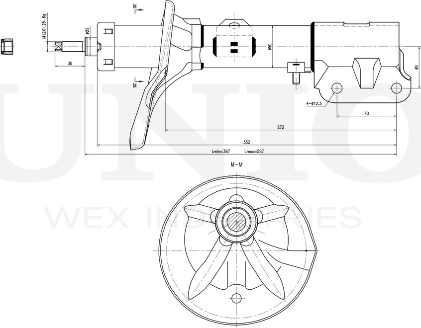 Амортизатор подвески (Unio). Артикул SAB-10175