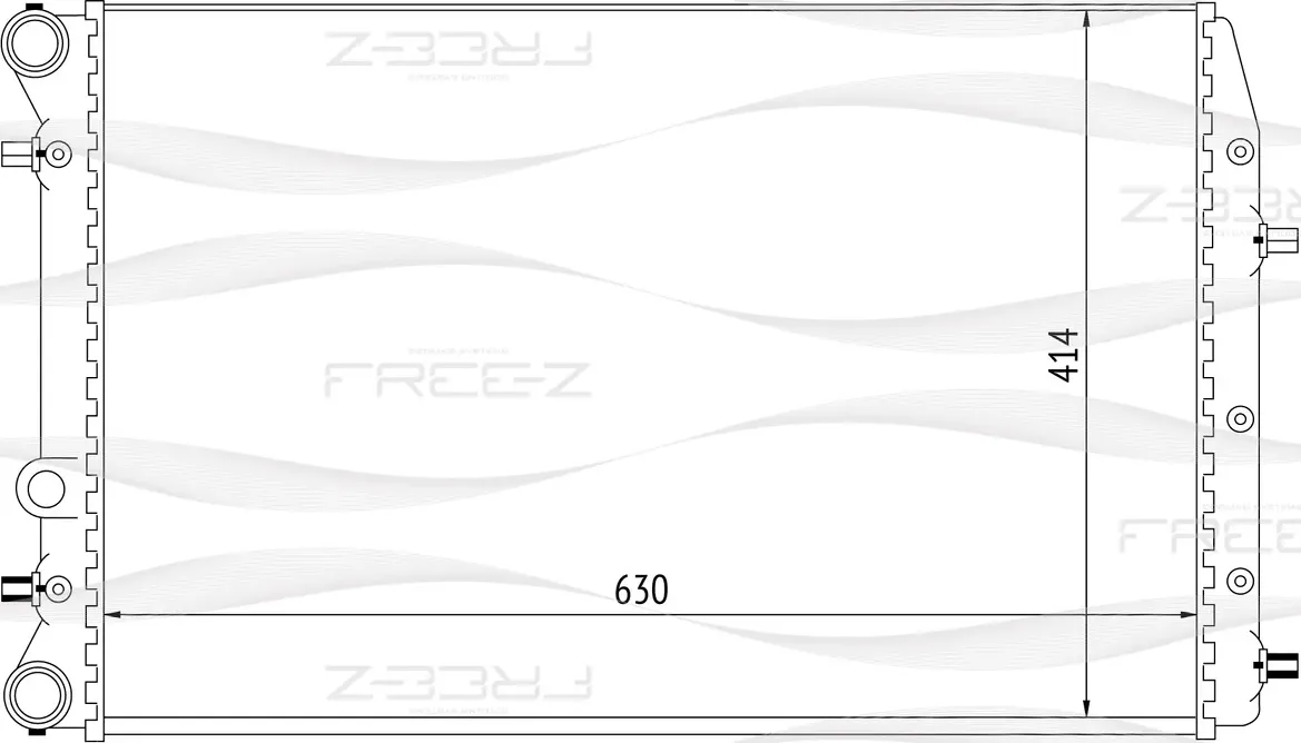 Радиатор VAG POLO/FABIA 01- 1.2-2.0/1.4TD/1.9TD охлаждения (Free-Z). Артикул KK0206