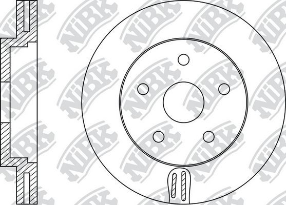 Тормозной диск NiBK передний для Toyota Wish I 2003-2009. Артикул RN1196