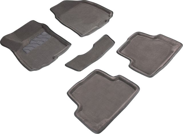 Коврики Seintex 3D ворсовые для салона Chevrolet Aveo II 2011-2026 Серые. Артикул 86841