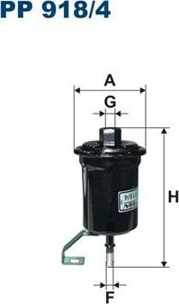 Топливный фильтр Filtron для Toyota Avensis I 1997-2000. Артикул PP 918/4