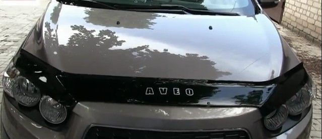 Дефлектор Vip-Tuning для капота Chevrolet Aveo II хэтчбек 2011-2020. Артикул CH037