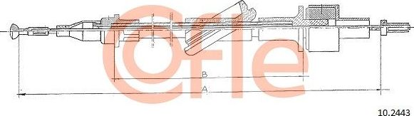Трос сцепления Cofle для Ford Transit IV 1985-1994. Артикул 92.10.2443