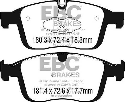 Тормозные колодки EBC Brakes. Артикул DP62296