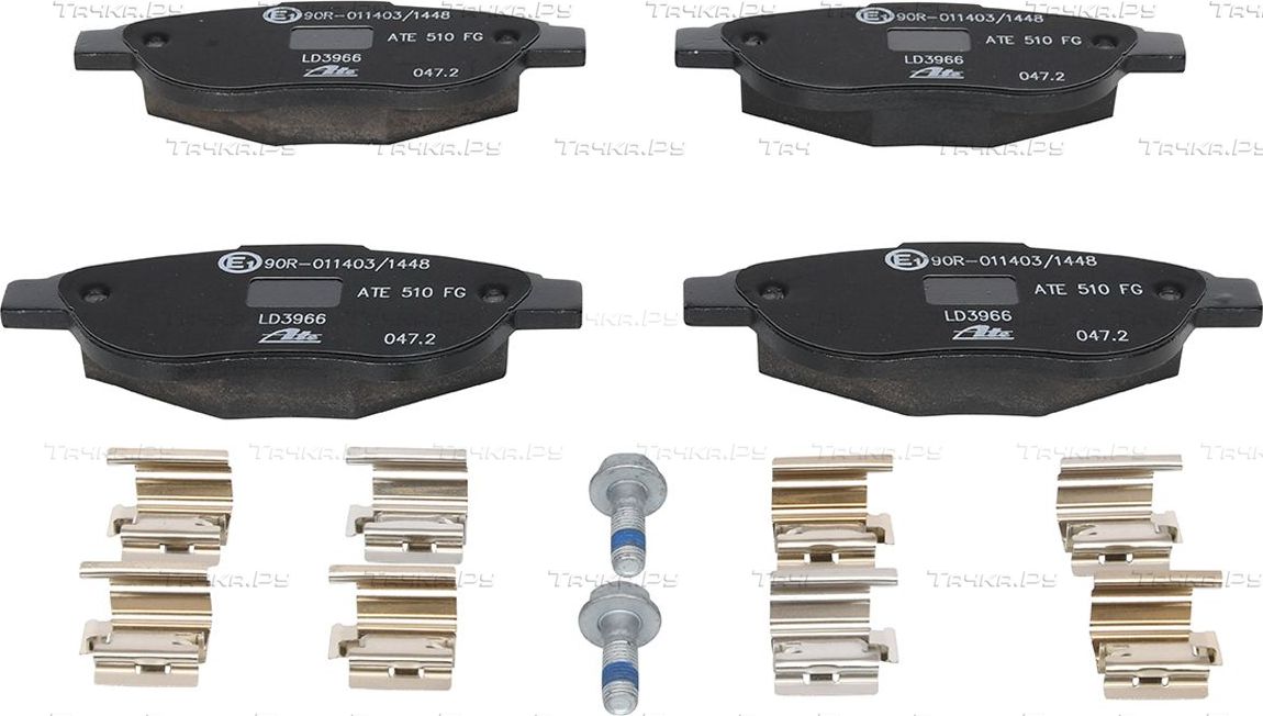 Тормозные колодки ATE Ceramic передние для Citroen C4 II 2006-2011. Артикул 13.0470-3966.2