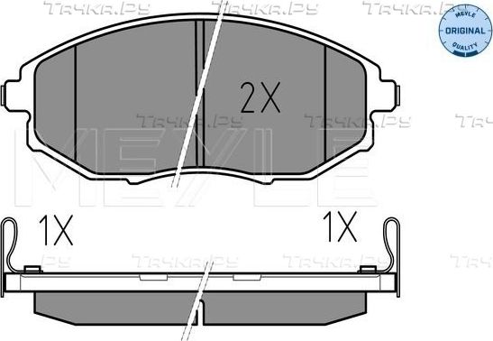 Тормозные колодки Meyle Original. Артикул 025 248 6417/W