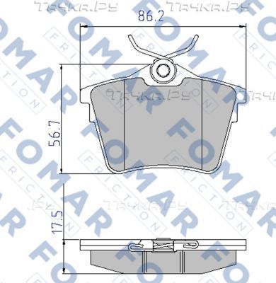 Тормозные колодки Fomar. Артикул FO 919581