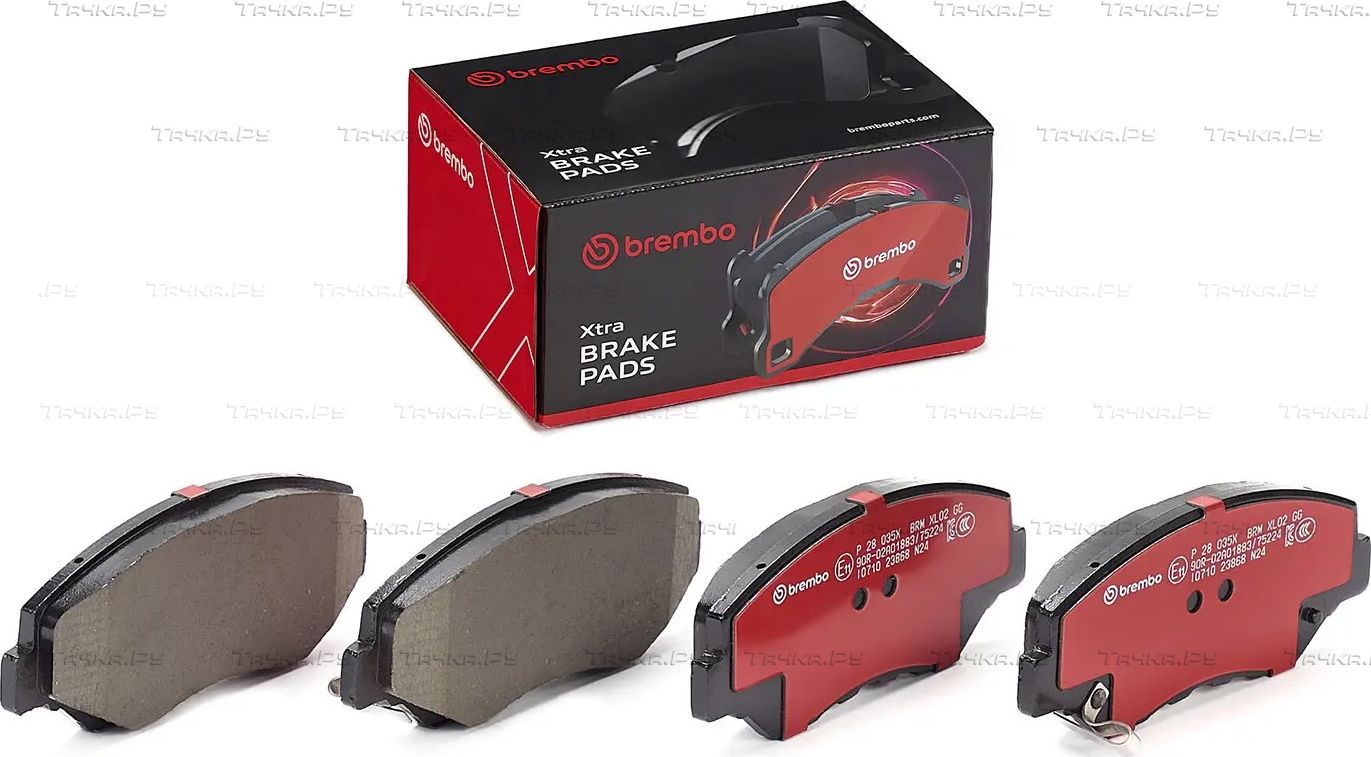 Тормозные колодки Brembo XTRA LINE передние для Honda CR-V II 2001-2007. Артикул P 28 035X