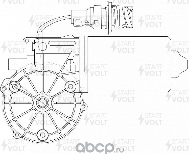 Мотор стеклоочистителя (моторчик дворников) StartVOLT. Артикул VWF 2512