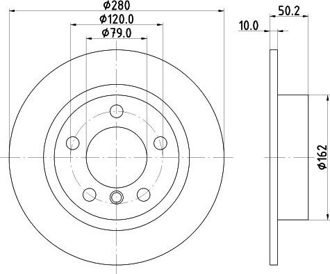 Тормозной диск Mintex задний для MINI Countryman I (R60) 2010-2016. Артикул MDC2712