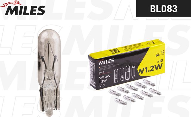 Лампа W1,2W 12V 1,2W W2x4,6d Miles. Артикул BL083