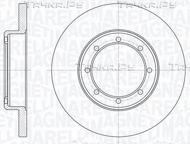 Тормозной диск Magneti Marelli задний для Renault Master III 2010-2026. Артикул 361302040731