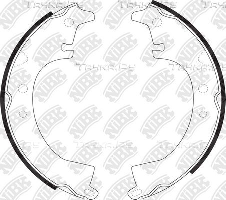 Тормозные колодки NiBK задние для Toyota Corolla E30, E40, E50, E60 1976-1980. Артикул FN2232