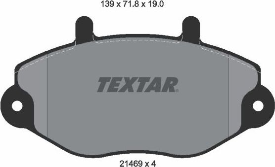 Тормозные колодки Textar. Артикул 2146901