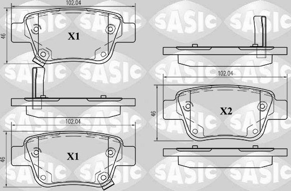 Тормозные колодки Sasic. Артикул 6216037