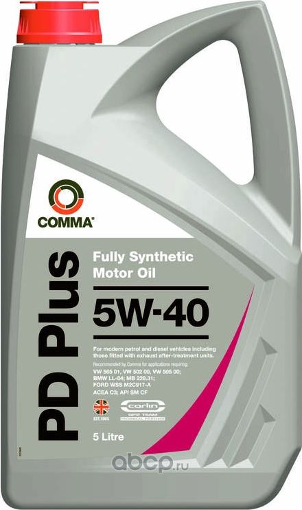Масло моторное 5W40 COMMA 5л синтетика DIESEL PD. Артикул DPD5L