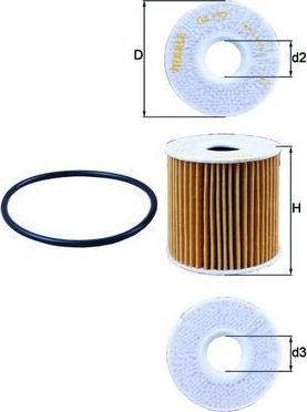 Масляный фильтр Mahle. Артикул OX 192D