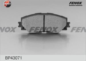 Тормозные колодки Fenox передние для Toyota Corolla E140, E150 2006-2014. Артикул BP43071