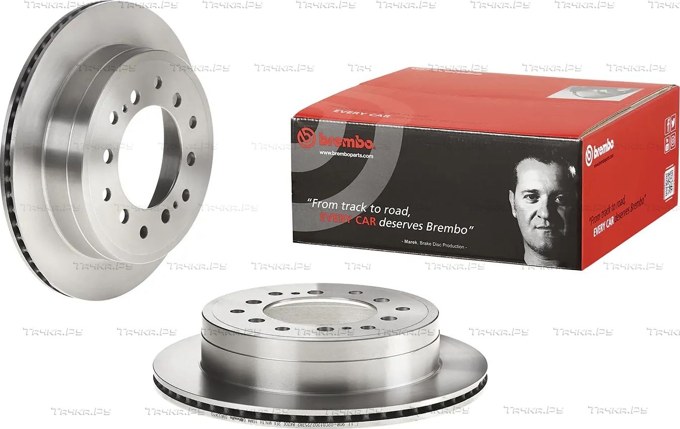 Тормозной диск Brembo PRIME LINE задний для Toyota 4Runner IV 2002-2009. Артикул 09.A334.10
