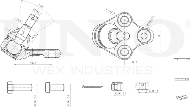 Опора шаровая (Unio). Артикул SSP-20146