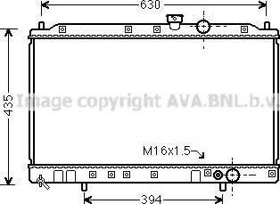 Радиатор охлаждения двигателя AVA для Mitsubishi Lancer VI 1992-2003. Артикул MT2064