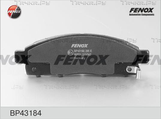 Тормозные колодки Fenox передние для Fiat Fullback I 2016-2026. Артикул BP43184
