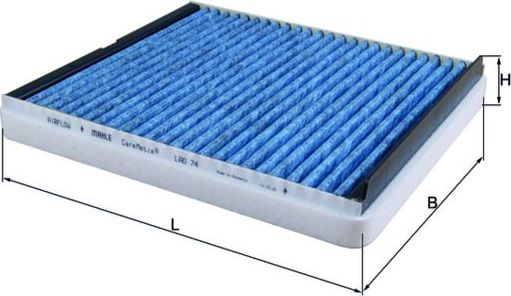 Салонный фильтр Mahle CareMetix®. Артикул LAO 74