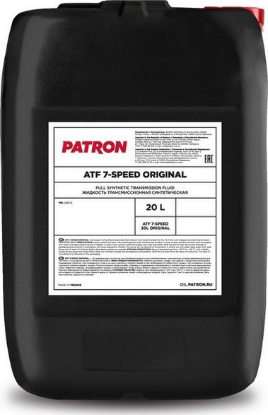 Жидкость гидравлическая (Patron). Артикул ATF7SPEED20LORIGINAL