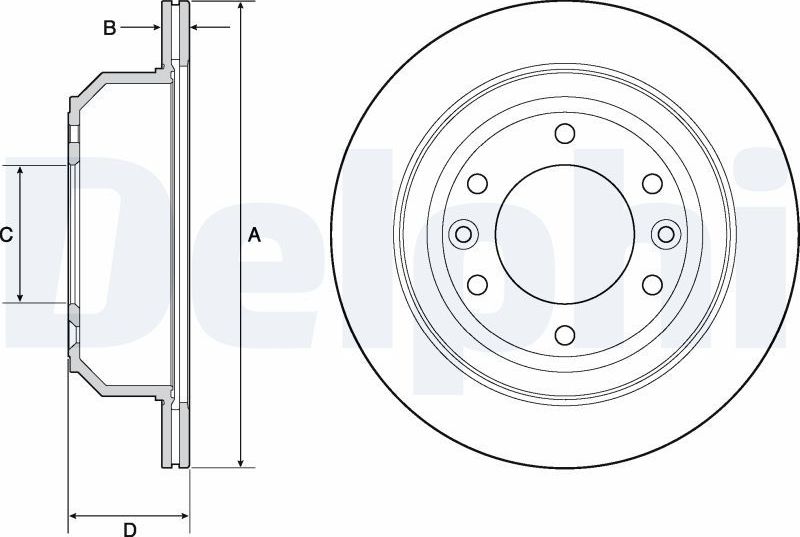 Тормозной диск Delphi. Артикул BG4692C