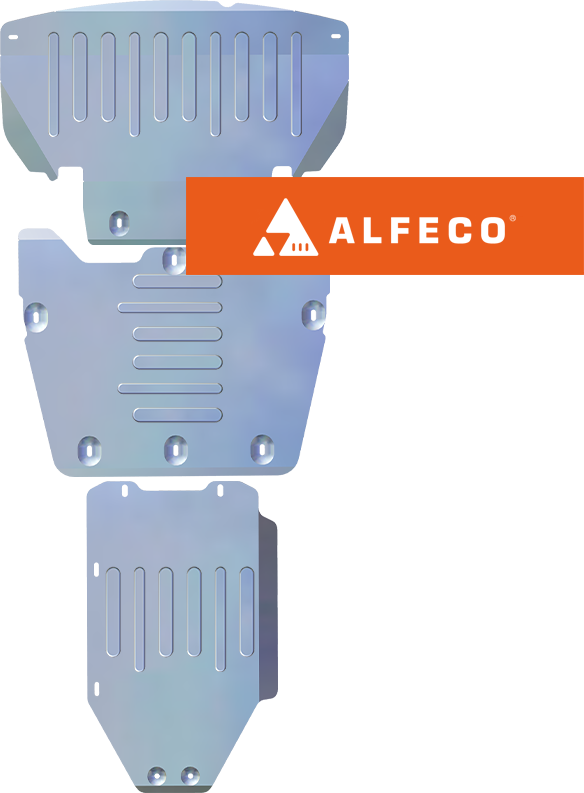 Защита алюминиевая Alfeco для картера и КПП BMW 5-серия E60 2003-2010. Артикул ALF.34.07al