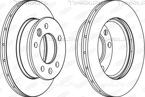 Тормозной диск BERAL для Mercedes-Benz Sprinter 906 2006-2013. Артикул BCR228A