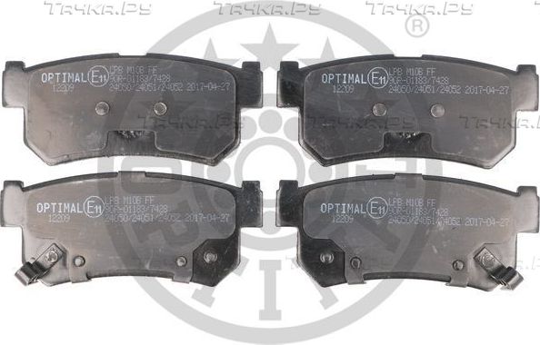 Тормозные колодки Optimal задние для Hyundai Trajet I 2000-2008. Артикул BP-12209