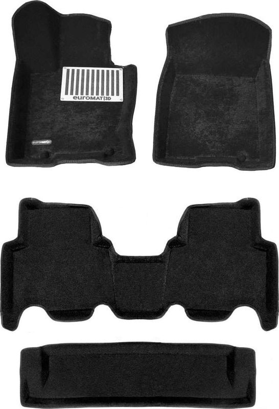 Коврики текстильные Euromat 3D Lux для салона Kia Cerato II 2010-2012 ЧЕРНЫЕ. Артикул EM3D-002906
