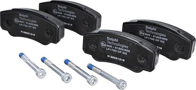 Тормозные колодки Delphi (Low-Metallic) задние для Fiat Ducato III 2006-2026. Артикул LP1790