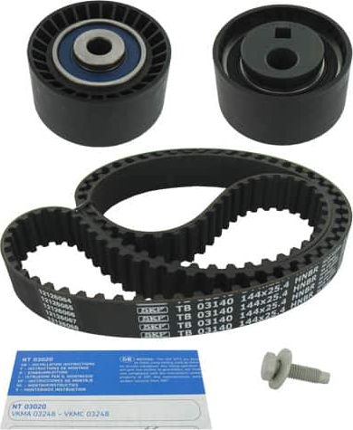 Ремень ГРМ с роликами (комплект) SKF для Lancia Phedra 2002-2010. Артикул VKMA 03248