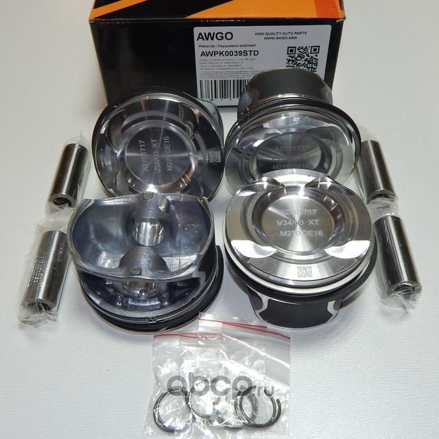 4 шт. порш., кольца, пальцы STD (комплект) AWPK0039STD (Awgo) Awgo. Артикул AWPK0039STD