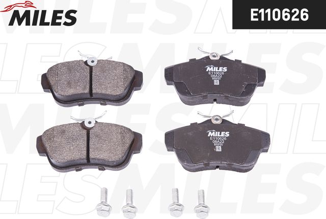Тормозные колодки Miles (Semi-Metallic) задние для Fiat Scudo II 2007-2016. Артикул E110626