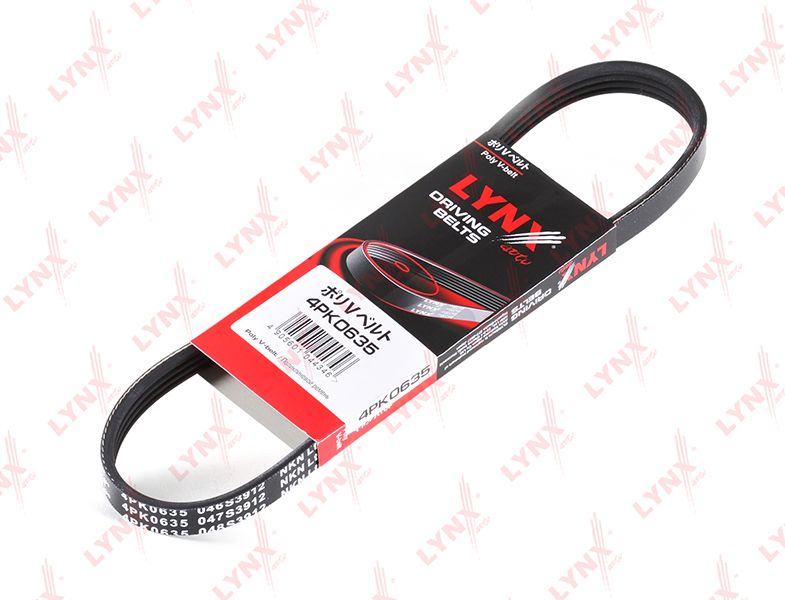 Приводной ремень поликлиновой LYNXauto. Артикул 4PK0635