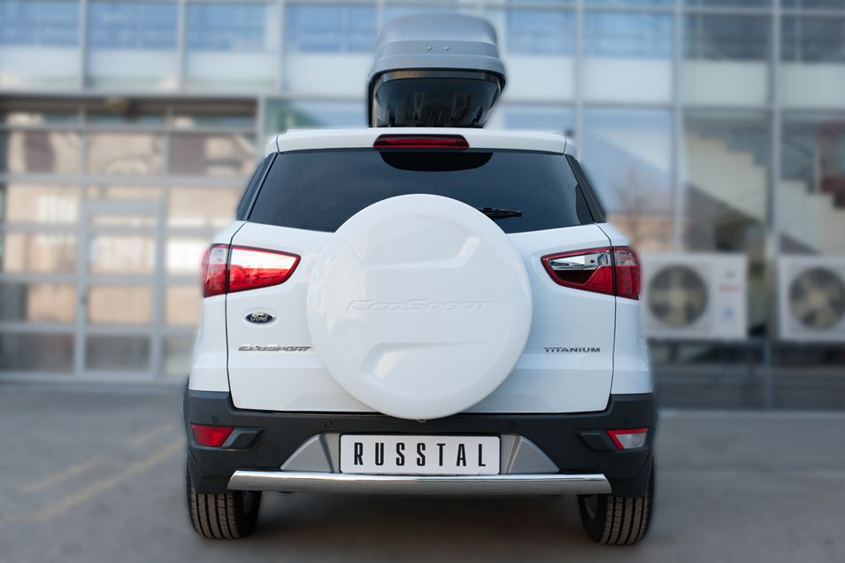 Защита RusStal заднего бампера d75х42 (дуга) для Ford Ecosport 2014-2026. Артикул FEZ-002061