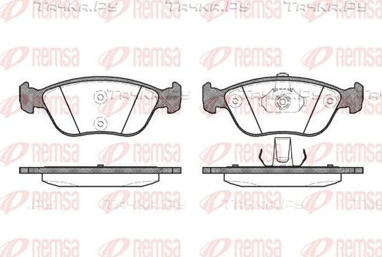 Тормозные колодки Remsa передние для Volvo V70 I 1995-2000. Артикул 0722.00