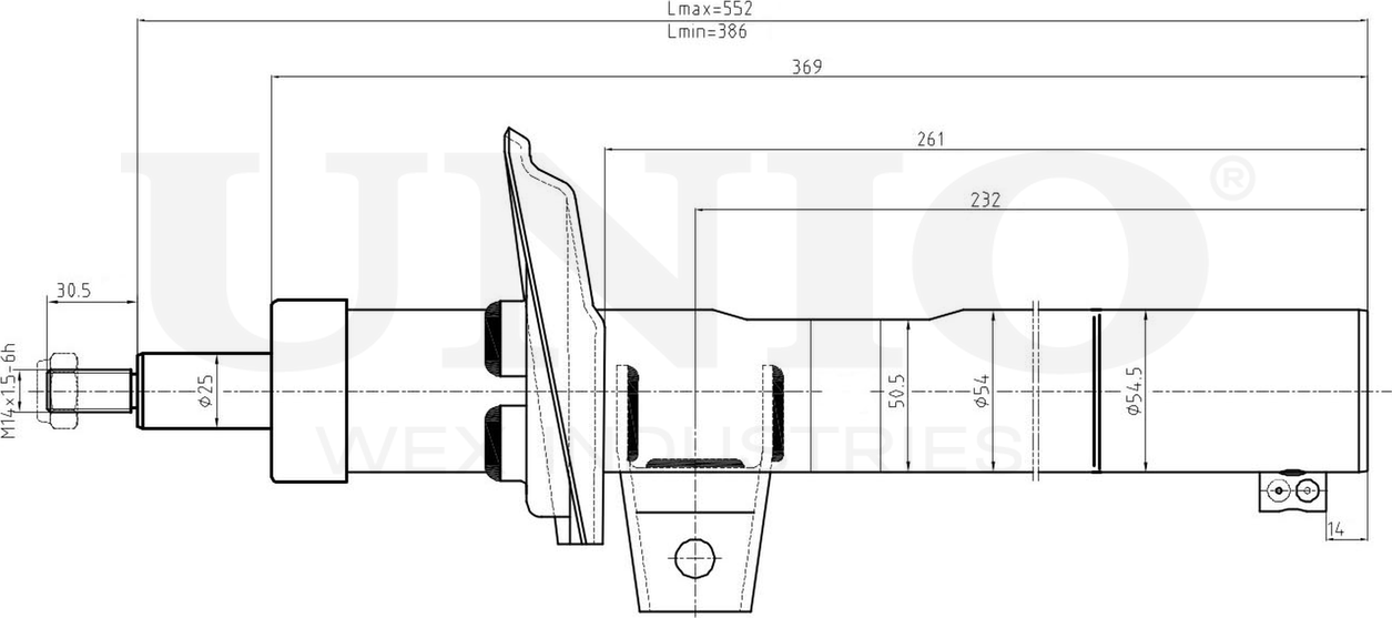 Амортизатор подвески (Unio). Артикул SAB-10600