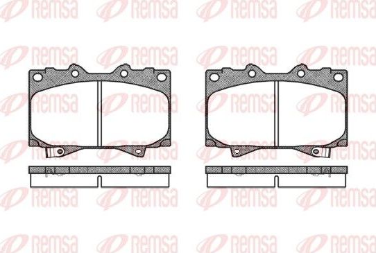 Тормозные колодки Remsa. Артикул 0707.04